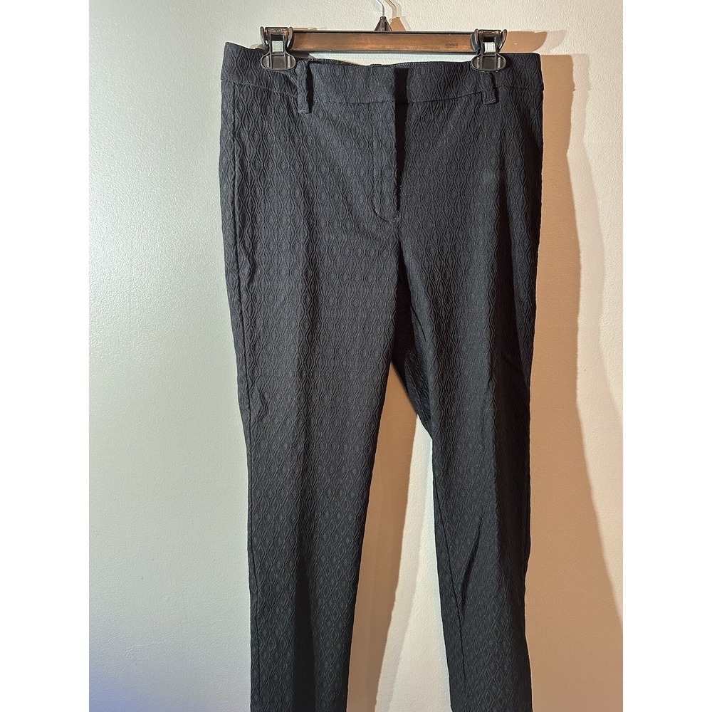 White House Black Market Size 8 Black Textured Dress Pants